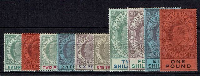 Image of Gibraltar SG 46/55 MM British Commonwealth Stamp